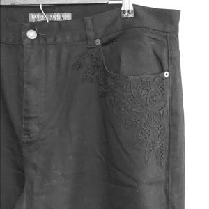 Lauren Ralph Lauren black jeans with flowers